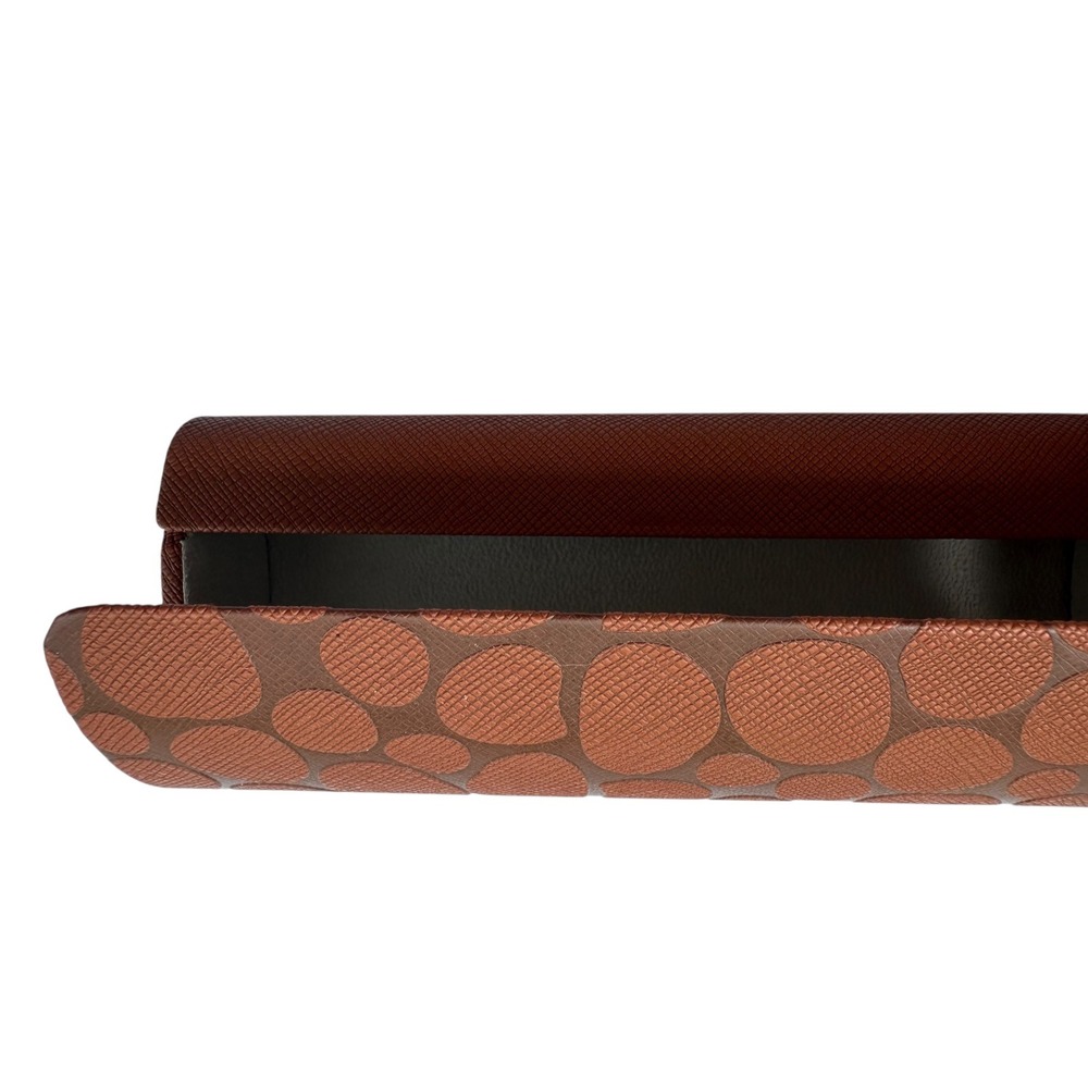 Eyeglass Case Hard Shell Clamshell Protective Brown‎ Pattern - Picture 7 of 9